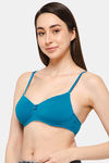 Intimacy Padded Non Wired Medium Coverage T-Shirt Bra - Sky Blue — thumbnail 2